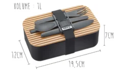 Lunch box Gefu Enviro avec set de 3 couverts
