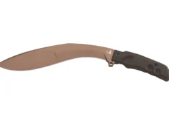Machette Kukri Fox Military Extreme Tactical Bronze FX.9CM04BT 37cm manche Forprene vert + étui