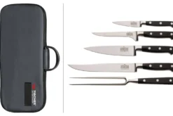 Malette 4 couteaux de cuisine V. Sabatier + 1 fourchette de chef manches 3 rivets