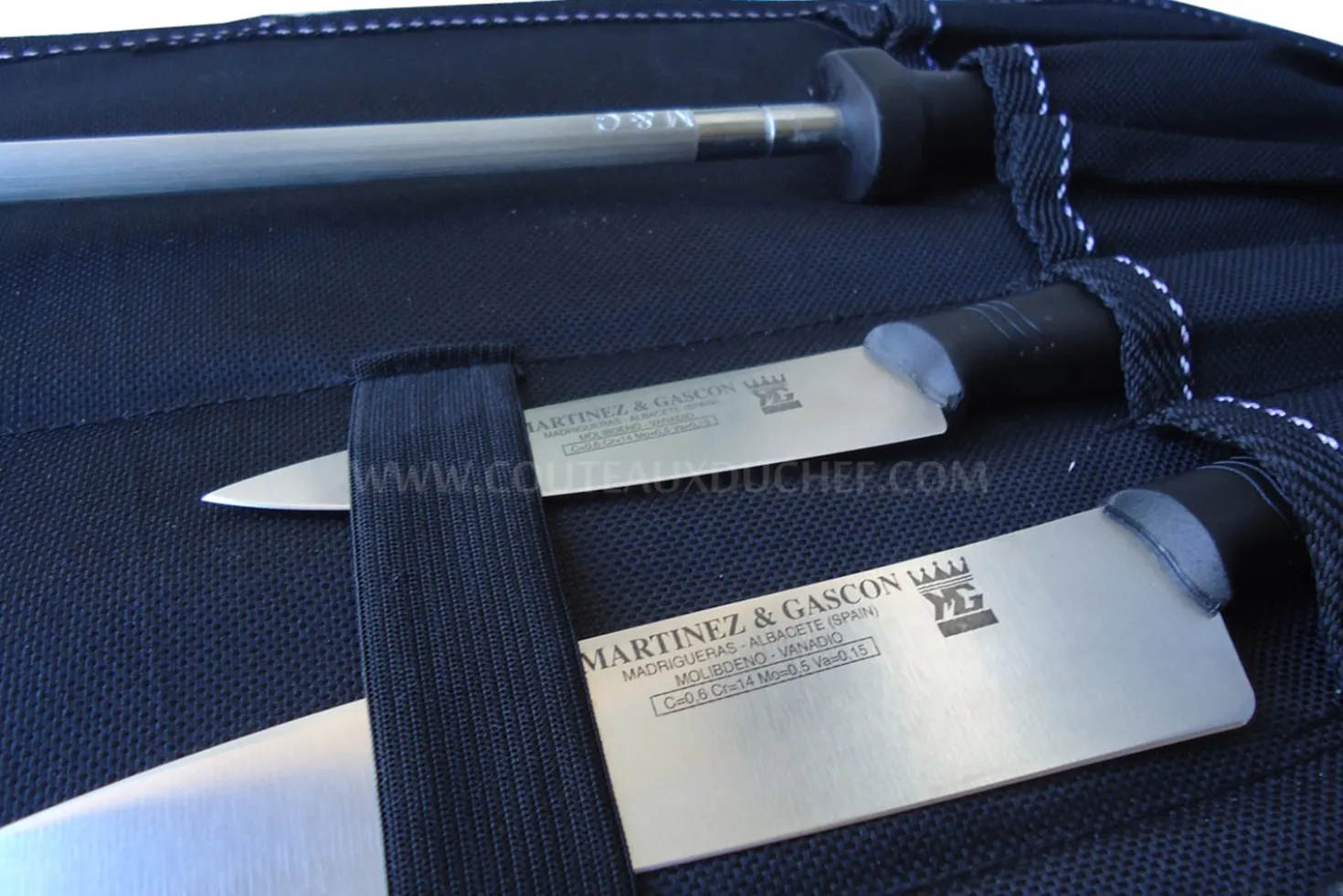 Malette 5 couteaux + 1 fusil Martinez & Gascon