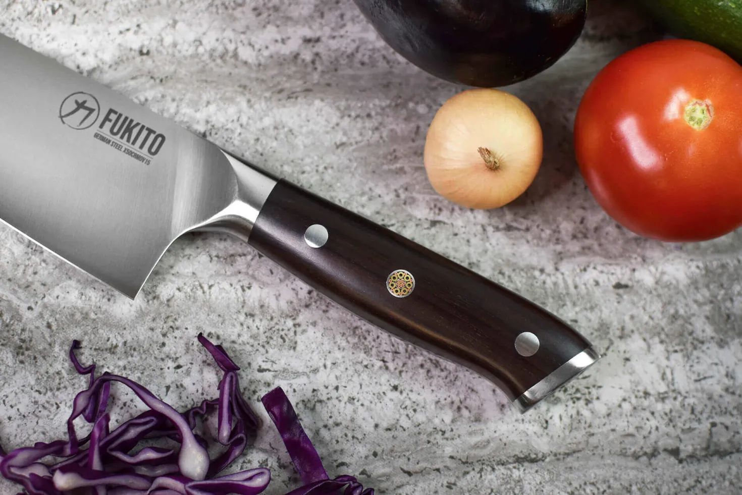 Mallette 5 couteaux de cuisine Fukito Ebène X50