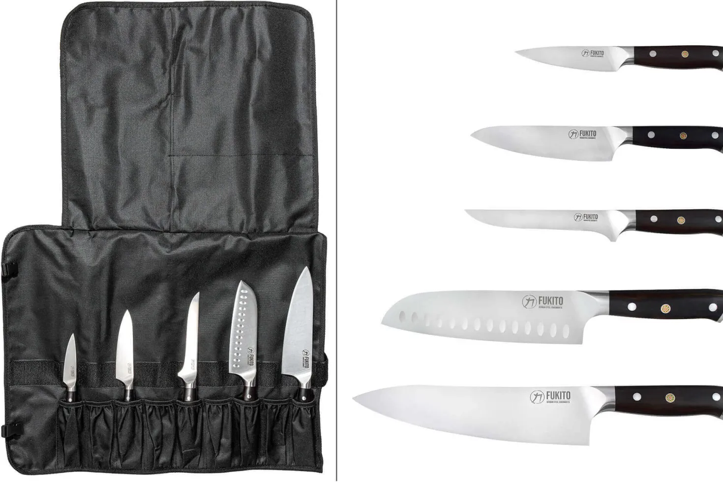 Mallette 5 couteaux de cuisine Fukito Ebène X50