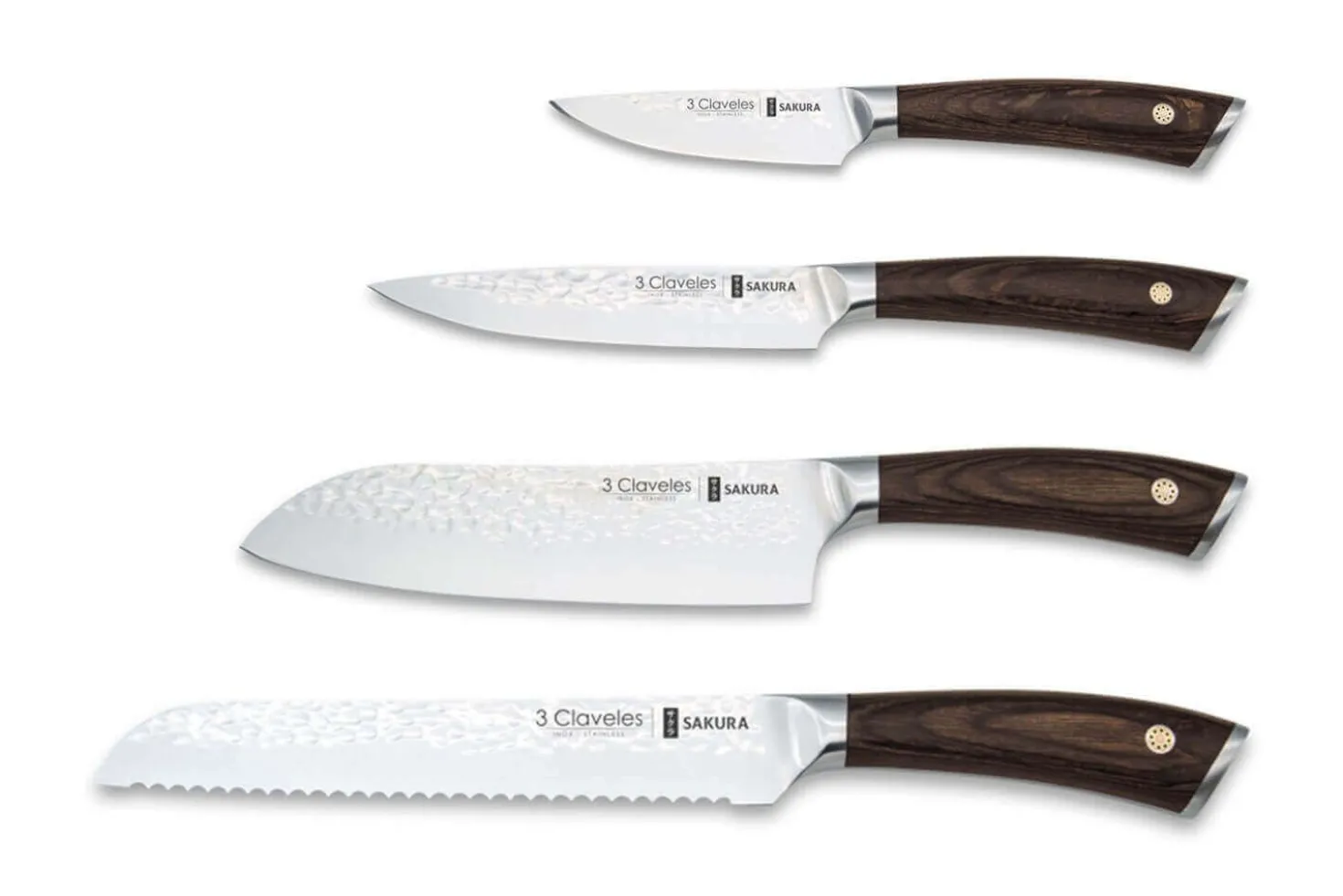 Mallette de 4 couteaux de cuisine 3 Claveles Sakura