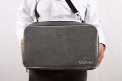Mallette vide Wusaki grise pour 21 couteaux et ustensiles + 1 grande poche de rangement