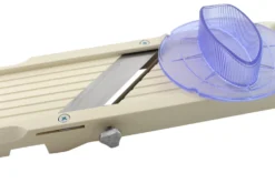 Mandoline japonaise professionnelle Benriner 3 lames petit modèle + poussoir extra large