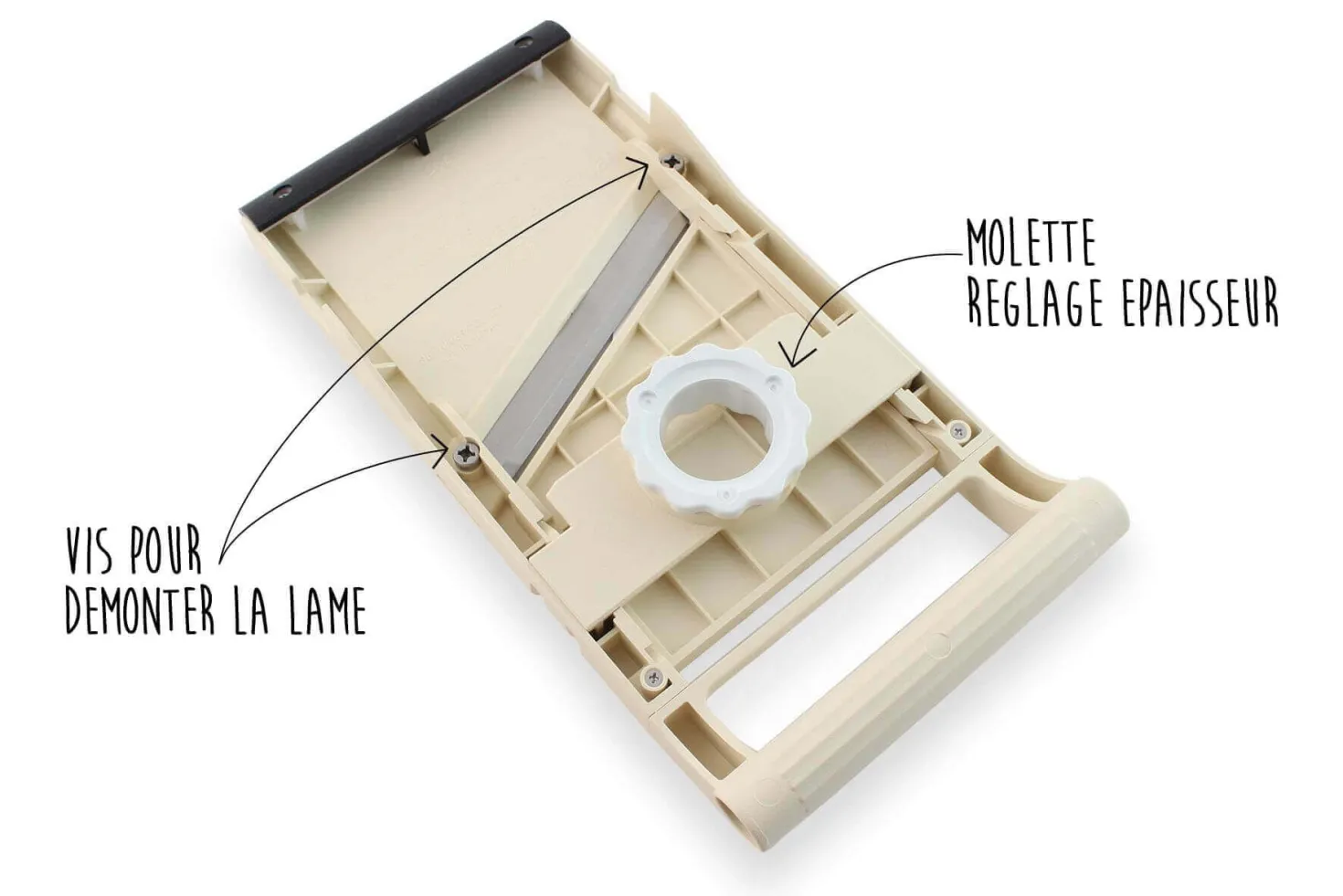Mandoline japonaise professionnelle Benriner grand modèle + poussoir extra large