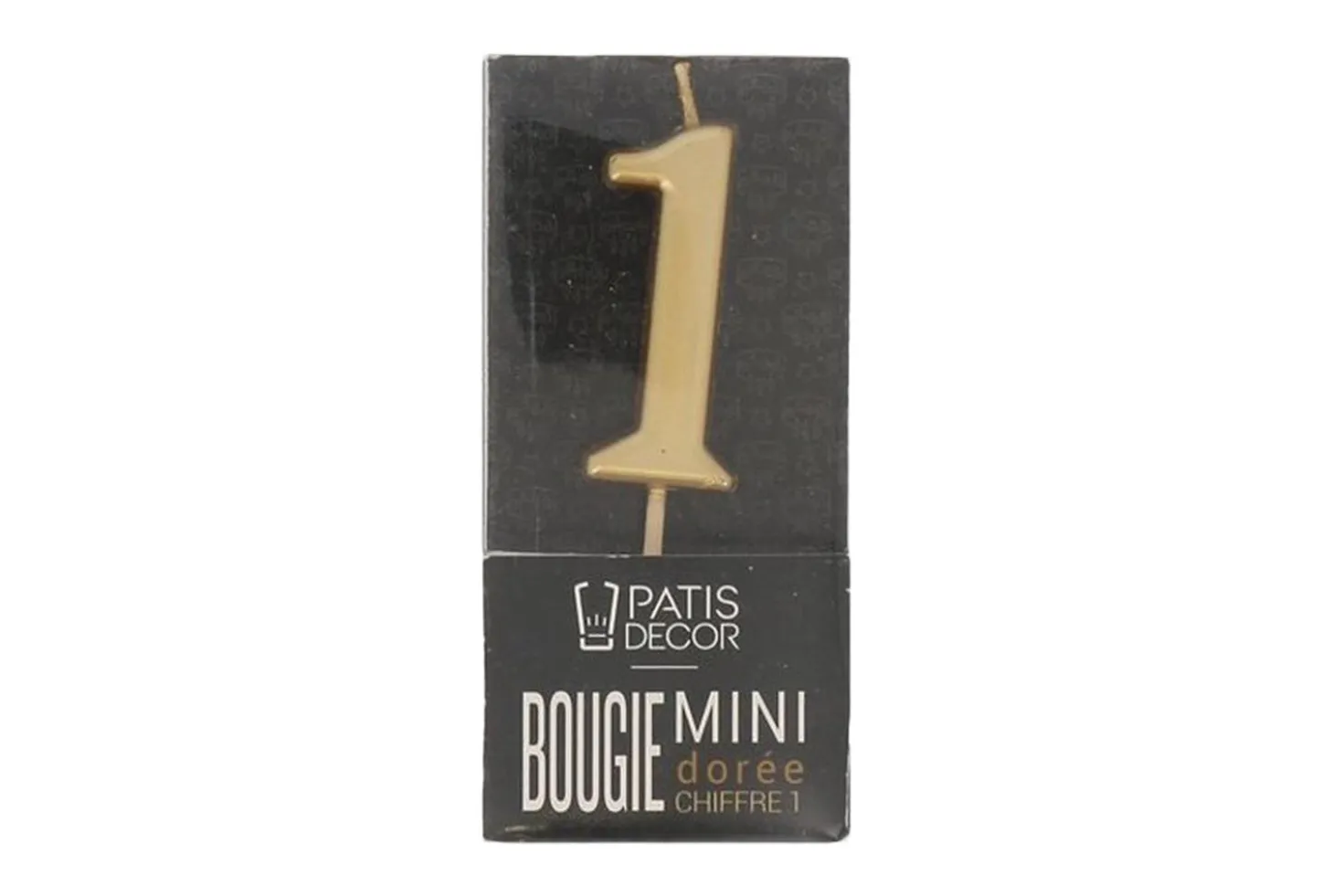 Mini bougie d'anniversaire dorée Patisdécor chiffre