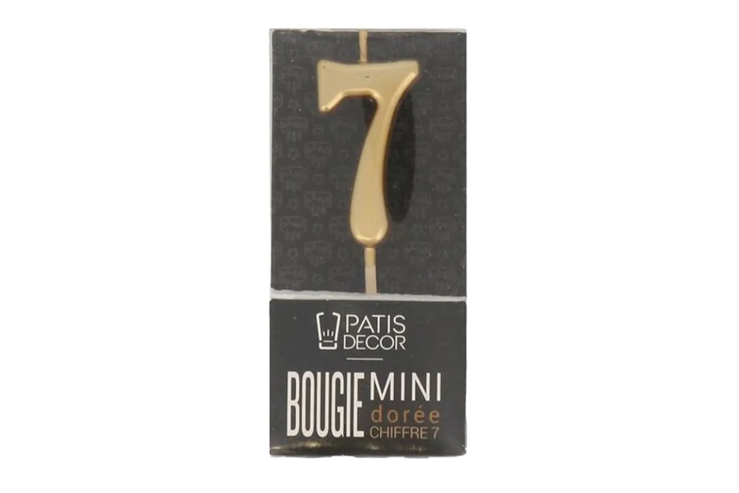 Mini bougie d'anniversaire dorée Patisdécor chiffre