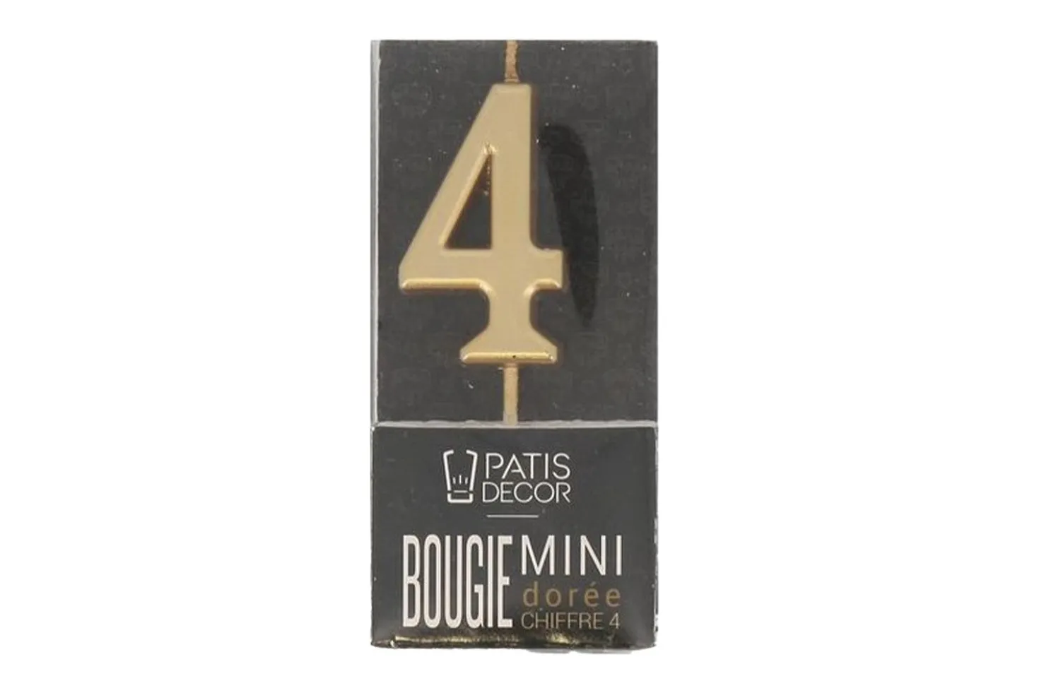 Mini bougie d'anniversaire dorée Patisdécor chiffre