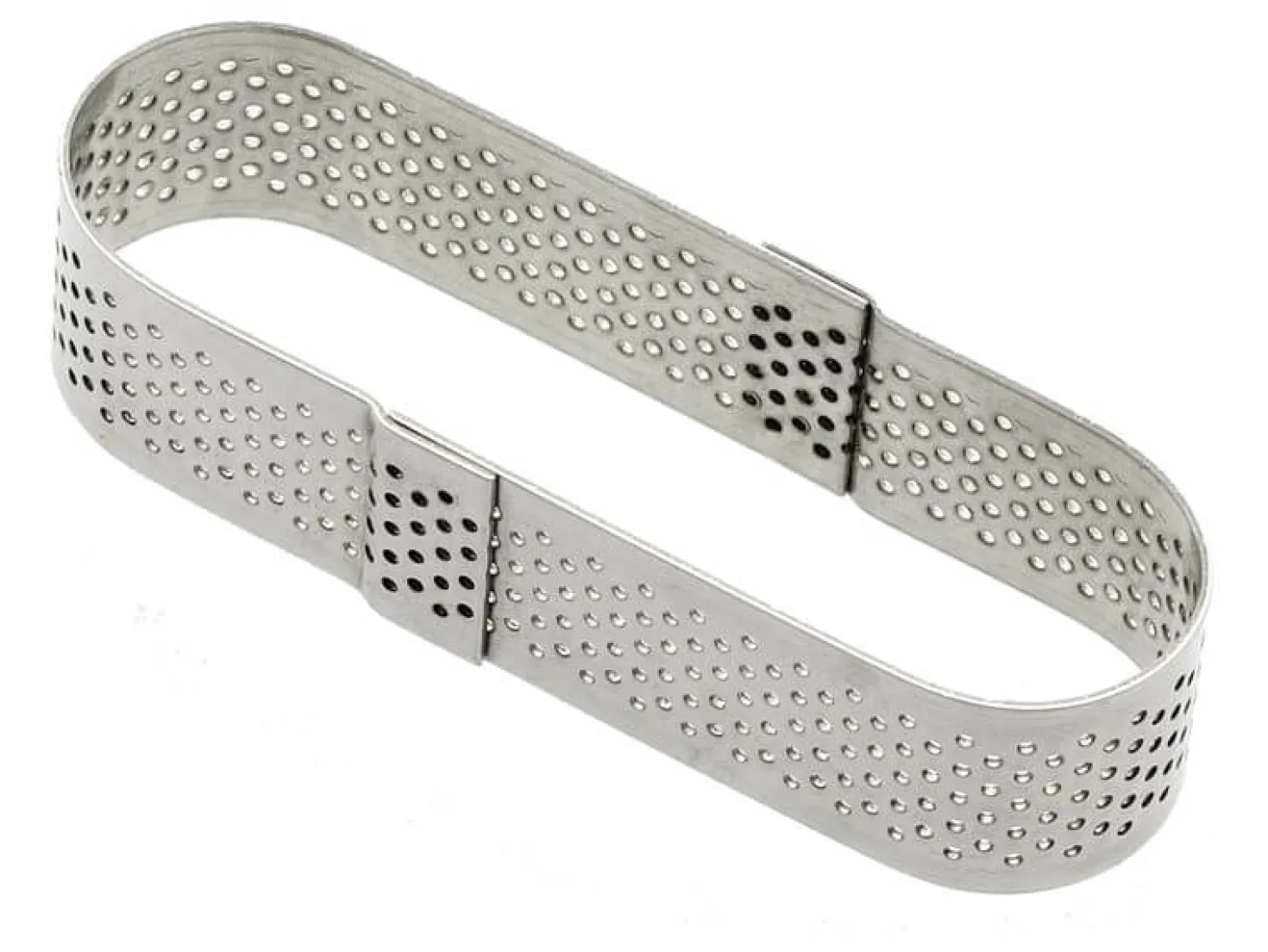 Mini moule perforé oblong Mallard Ferrière en inox