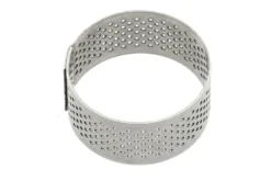 Mini moule perforé rond Mallard Ferrière pour petits fours en inox