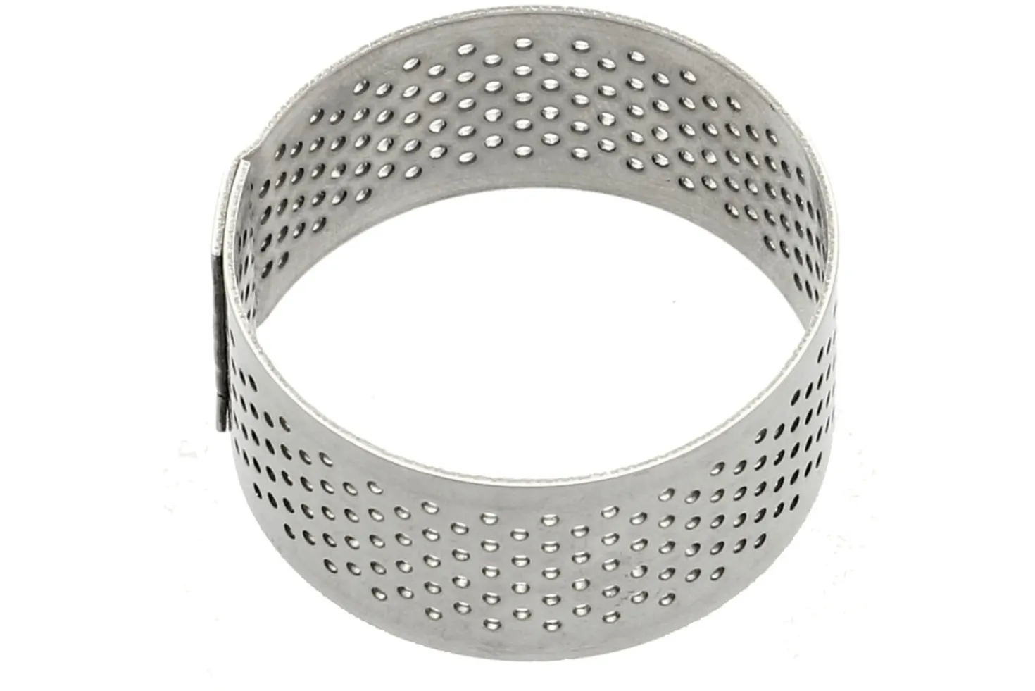 Mini moule perforé rond Mallard Ferrière pour petits fours en inox