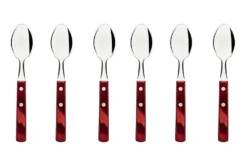 Ménagère 24 couverts de table Tramontina en inox et bois rouge