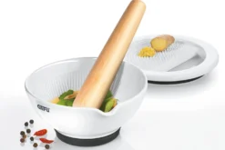 Mortier en porcelaine Gefu Suri avec râpe intégrée - Diamètre 13,5cm