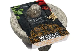 Mortier et pilon mexicain en granit gris 20x10cm MasterClass