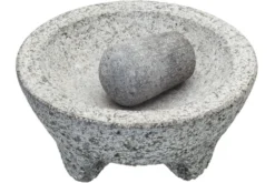 Mortier et pilon mexicain en granit gris 20x10cm MasterClass
