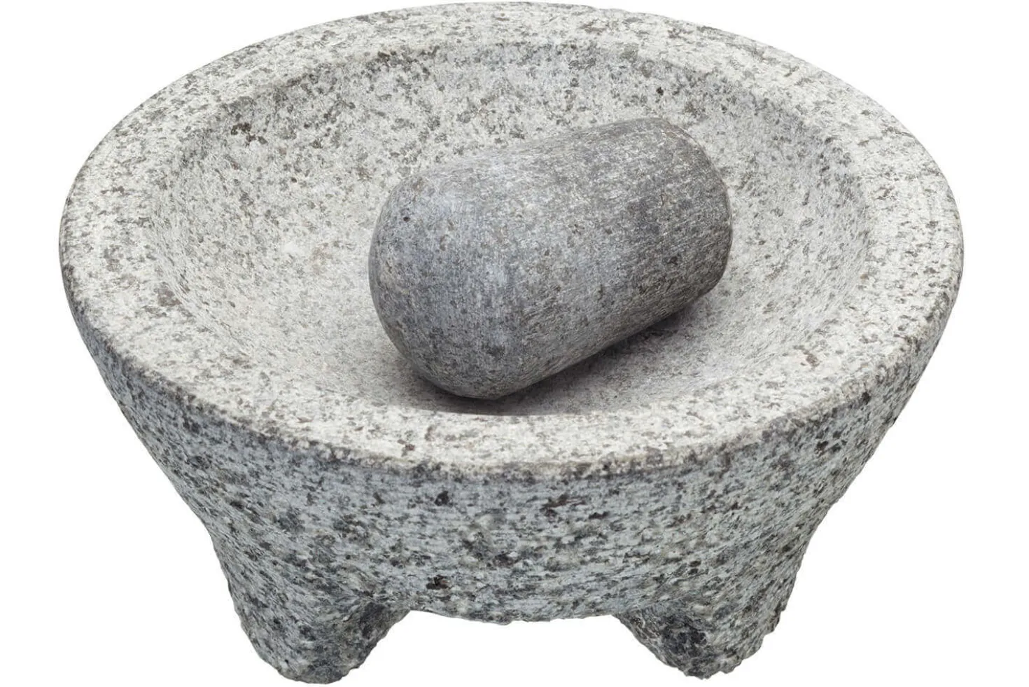 Mortier et pilon mexicain en granit gris 20x10cm MasterClass