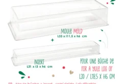 Moule à bûche glacée et insert semi rigide Scrapcooking - Réutilisable