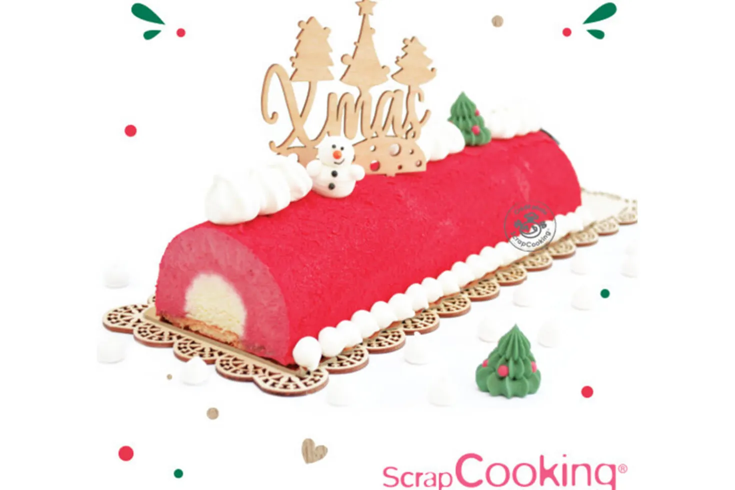 Moule à bûche glacée et insert semi rigide Scrapcooking - Réutilisable
