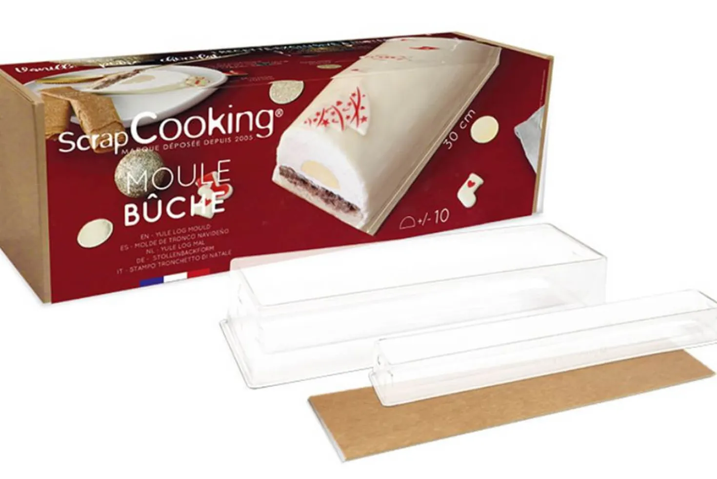 Moule à bûche glacée et insert semi rigide Scrapcooking - Réutilisable