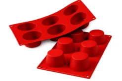 Moule en silicone professionnel Silikomart Silicon Flex 300x175mm 6 muffins 6.9cm