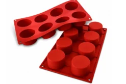Moule en silicone professionnel Silikomart Silicon Flex 300x175mm 8 cylindres 90ml