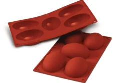 Moule en silicone professionnel Silikomart Silicon Flex 300x175mm 5 demi-œufs
