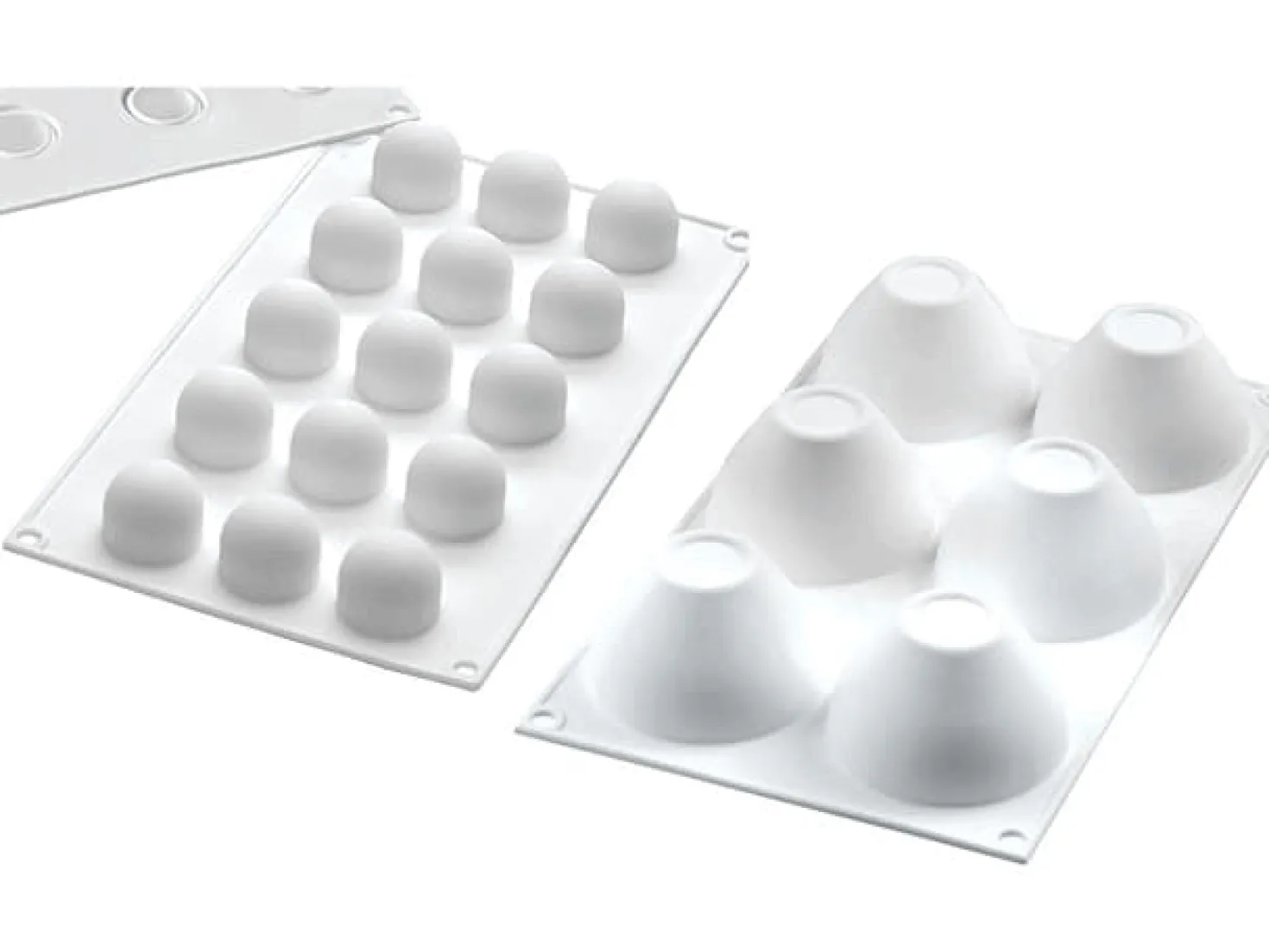 Moule 6 fragrances Silikomart en silicone blanc