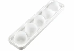 Moule pâtissier 5 fraises 3D Silikomart en silicone blanc