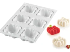 Moule pâtissier 6 mini nuages carrés Silikomart
