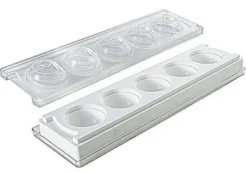 Moule pâtissier silicone blanc Silikomart 5 sphères 3D diamètre 58mm