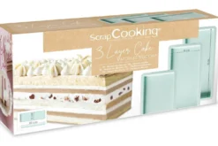3 Moules Scrapcooking Layer Cake en silicone 25x10cm