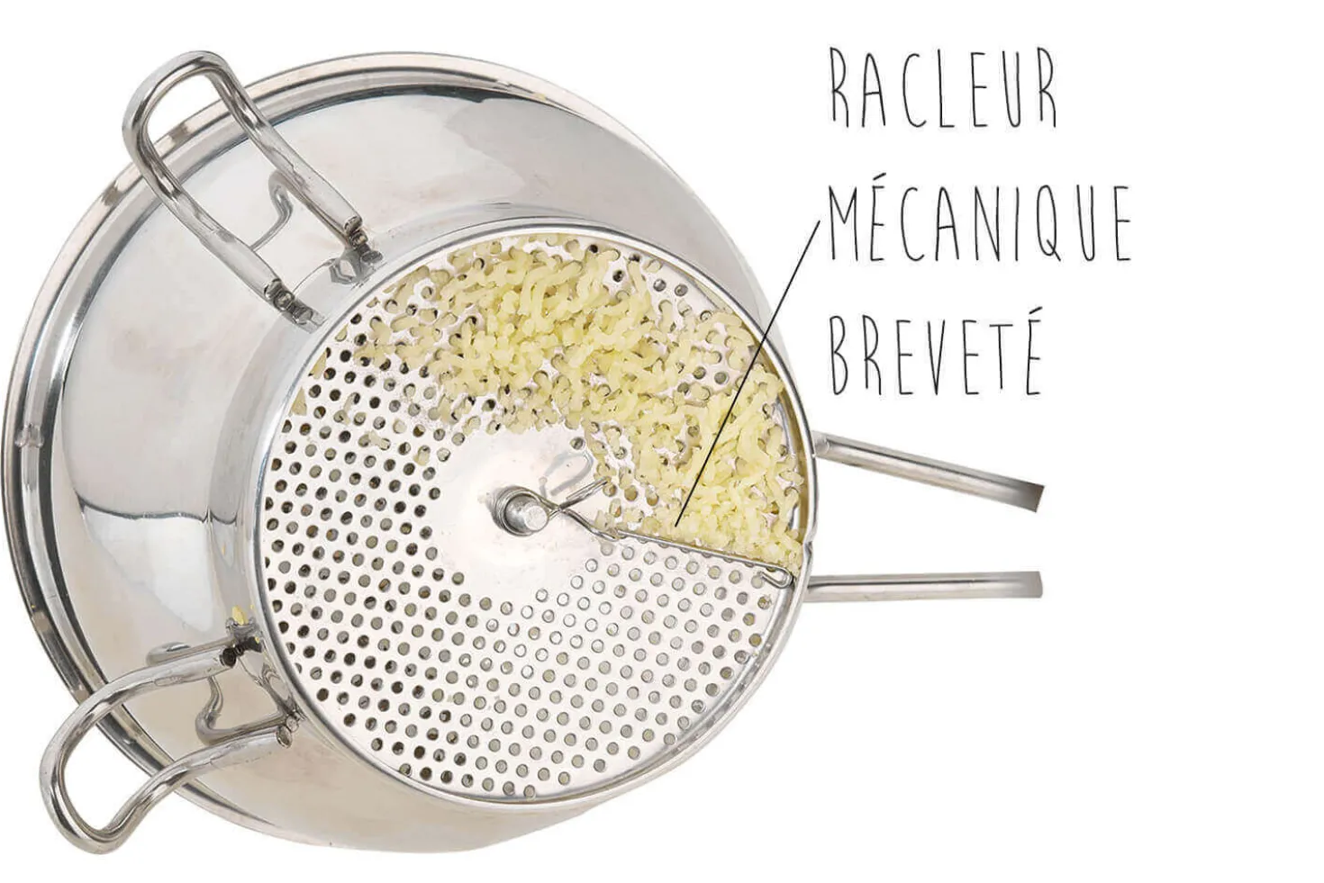 Moulin à légumes manuel Gefu Flotte Lotte tout inox avec 2 grilles - Diamètre 20cm