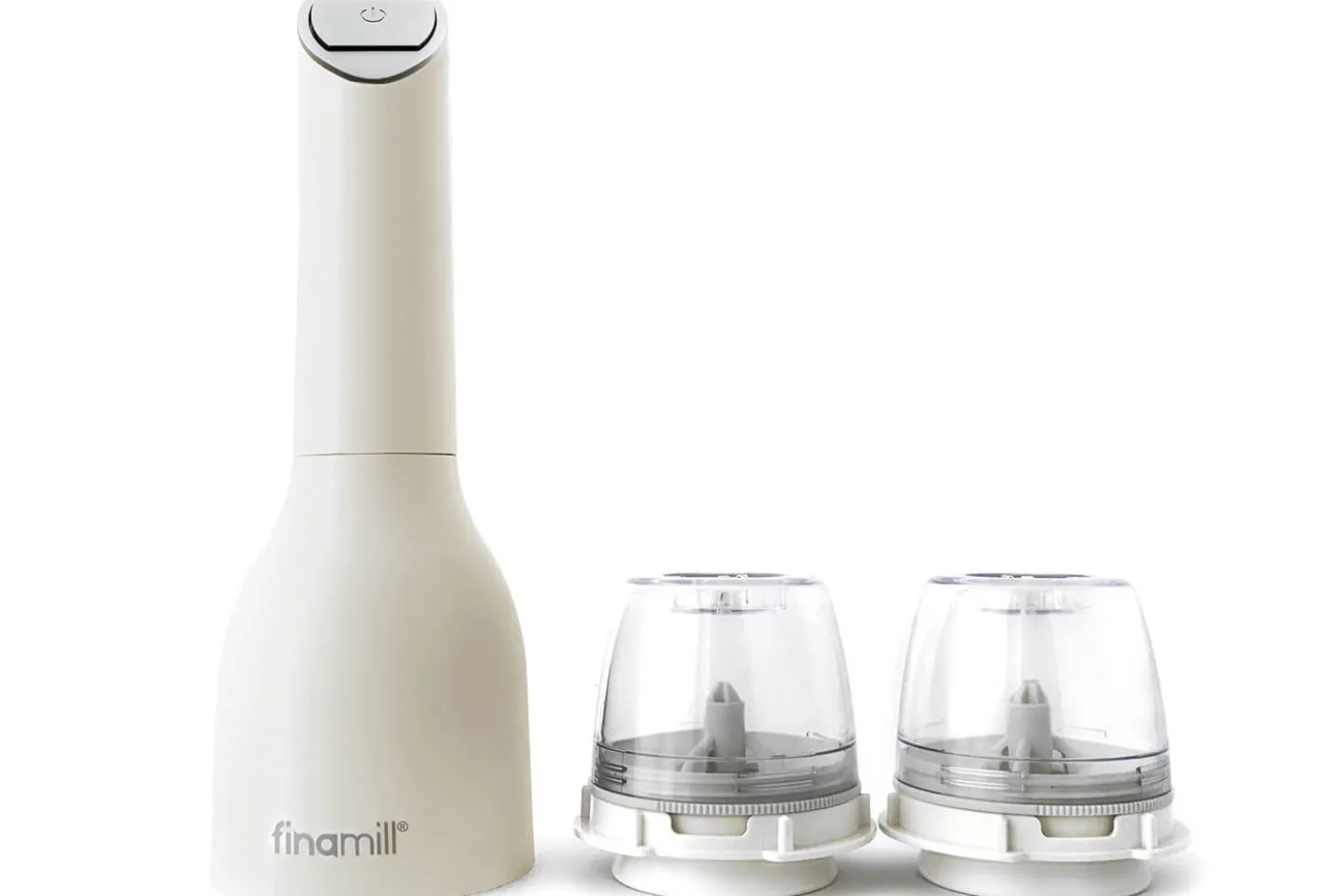 Moulin à épices électrique Finamill PRO Plus crème + 2 capsules de broyage