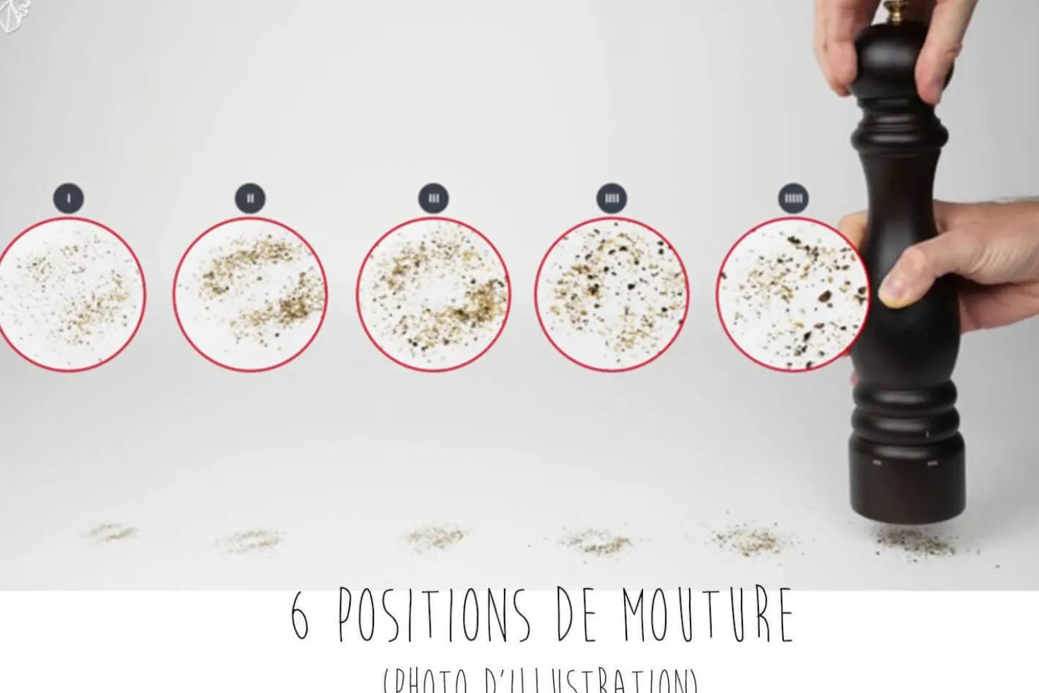 Moulin à poivre manuel Peugeot Paris U select en bois naturel