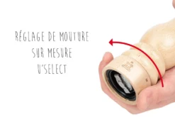 Moulin à poivre manuel Peugeot Paris U select en bois naturel