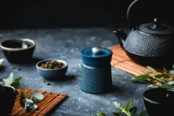 Moulin à poivre manuel Peugeot Bali Fonte en fonte bleu 8cm