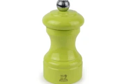 Moulin à poivre manuel Peugeot Bistro en bois de hêtre laqué vert pistache 10cm