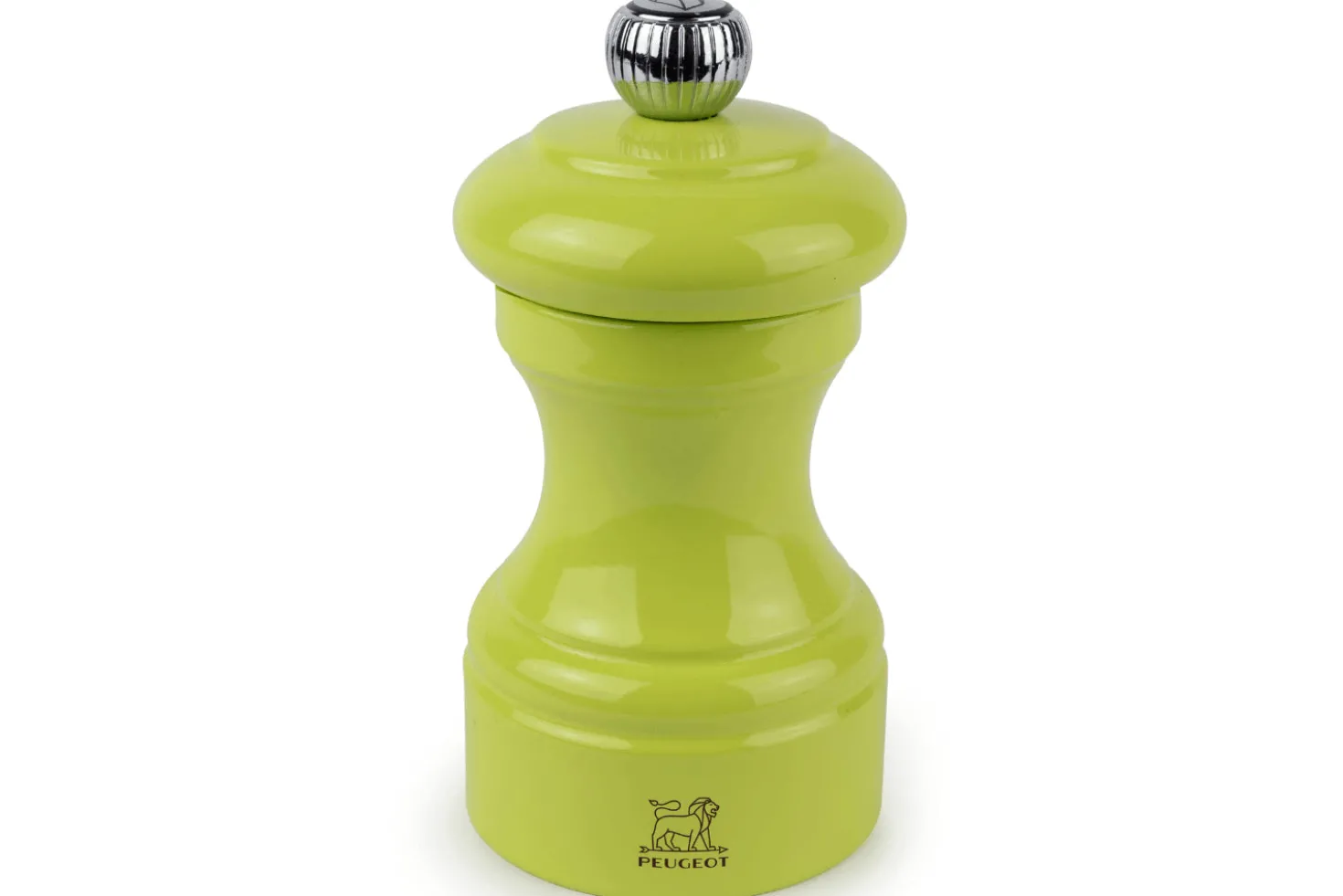 Moulin à poivre manuel Peugeot Bistro en bois de hêtre laqué vert pistache 10cm