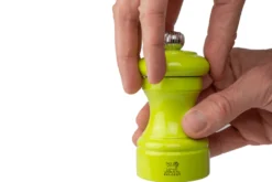 Moulin à poivre manuel Peugeot Bistro en bois de hêtre laqué vert pistache 10cm