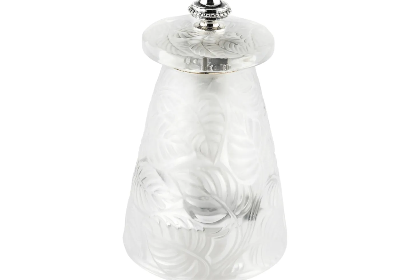 Moulin à sel Peugeot Lalique Feuilles en cristal 9cm - Edition limitée