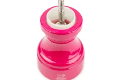 Moulin à sel sec manuel Peugeot Bistro en bois de hêtre laqué rose bonbon 10cm