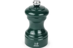 Moulin à sel sec manuel Peugeot Bistro en bois de hêtre laqué vert forêt 10cm