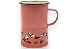Mug à thé Cookut Sixtea chauffé à la bougie rose