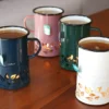 Mug à thé Cookut Sixtea chauffé à la bougie bleu