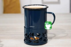 Mug à thé Cookut Sixtea chauffé à la bougie bleu