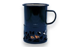 Mug à thé Cookut Sixtea chauffé à la bougie bleu