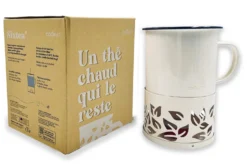 Mug à thé Cookut Sixtea chauffé à la bougie blanc