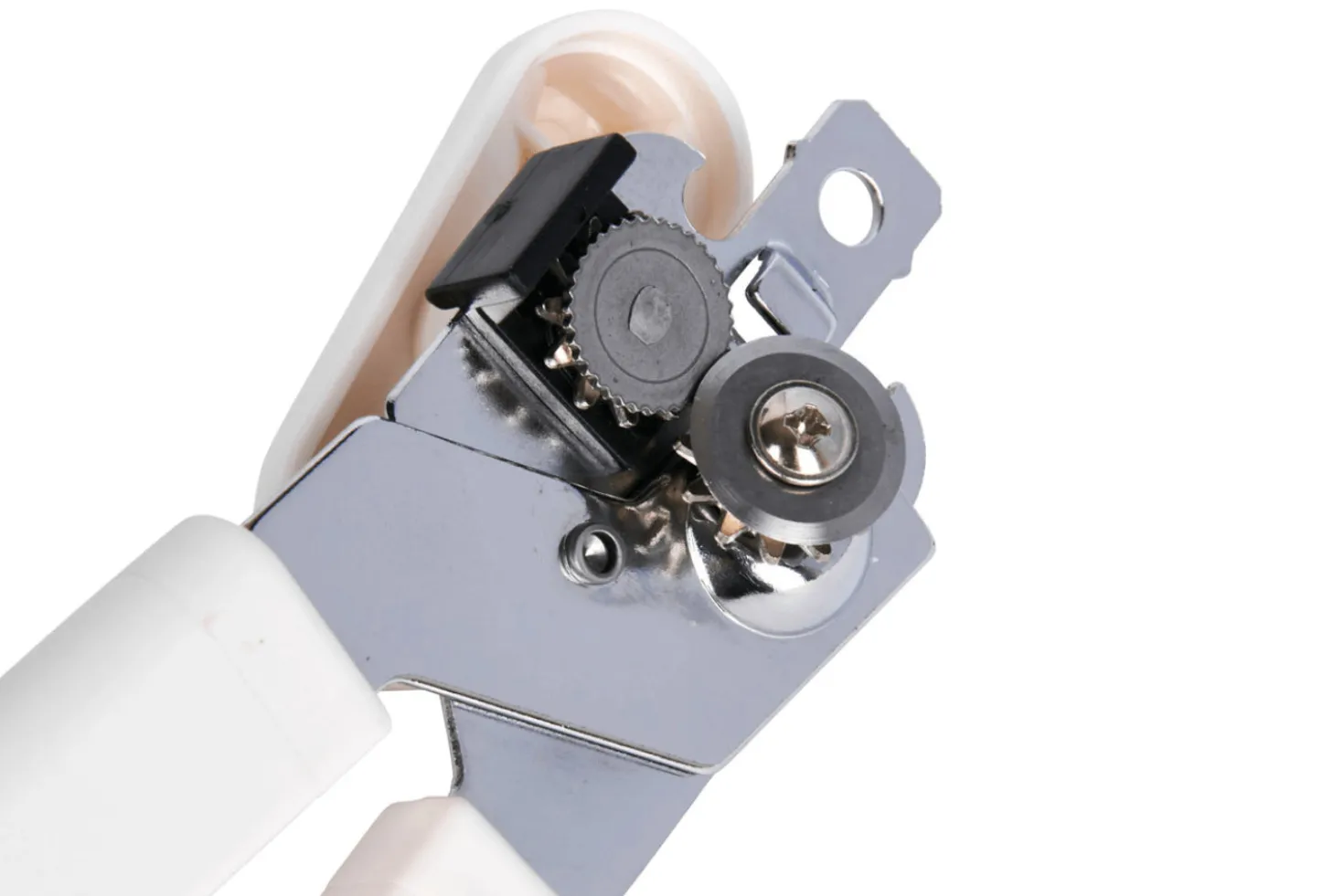 Ouvre-boîte KitchenCraft en acier inox et ABS blanc