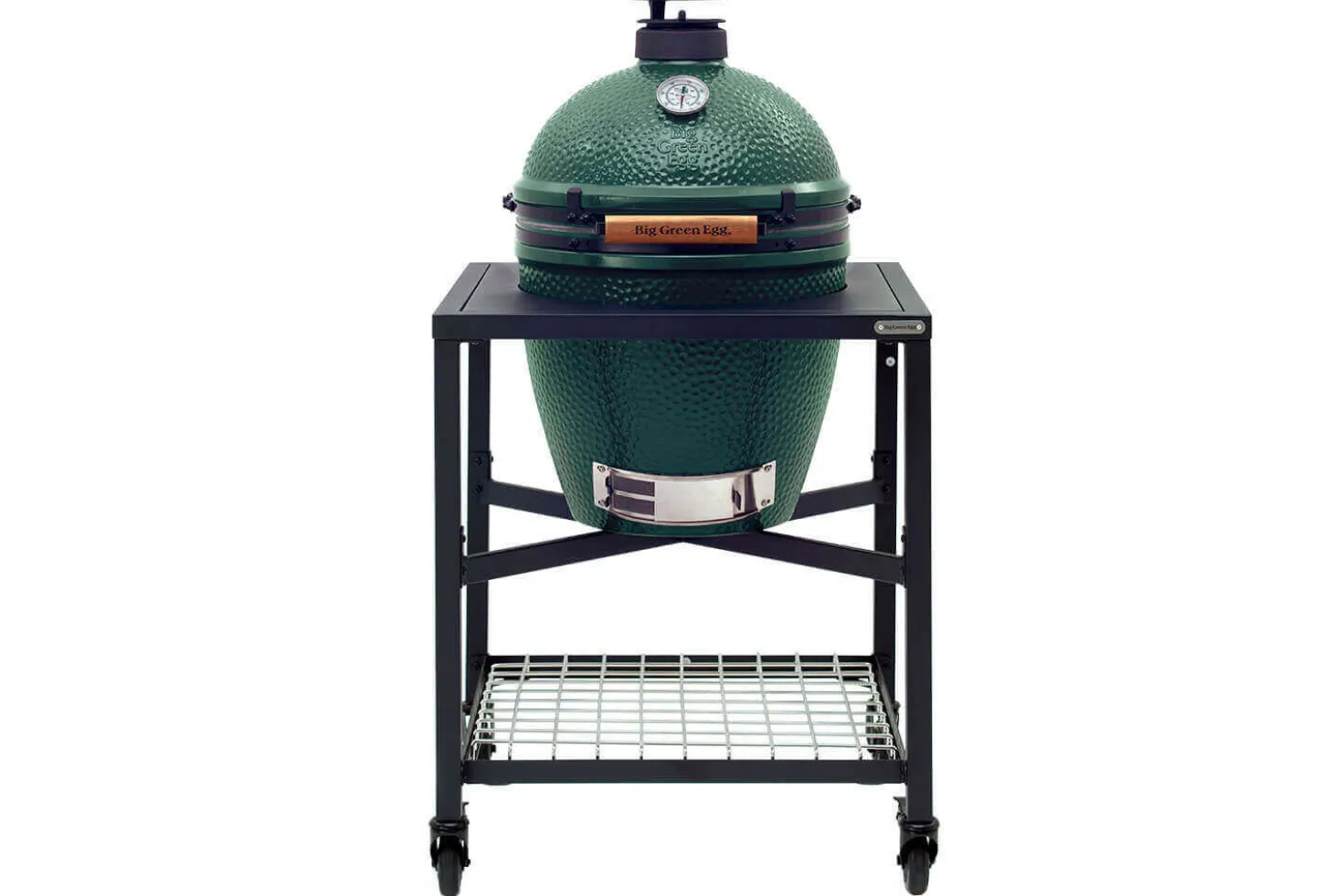Pack Big Green Egg Medium barbecue + convEGGtor + table modulaire + 4 roulettes